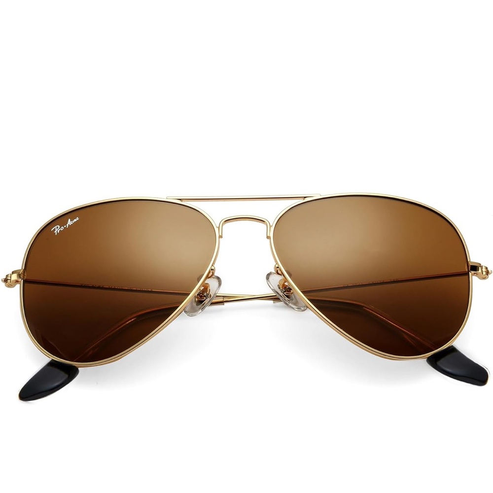 Classic Aviator Sunglasses for Women & Men Metal Frame